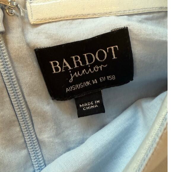 BARDOT Junior Light Blue Babydoll Mini Cotton Dress Girls size 14 - Picture 4 of 7